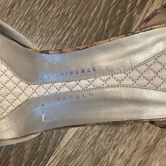 Anya Hindmarch kitten Heel Pumps/shoes size 41/11 made in Italy - Picture 4 of 11